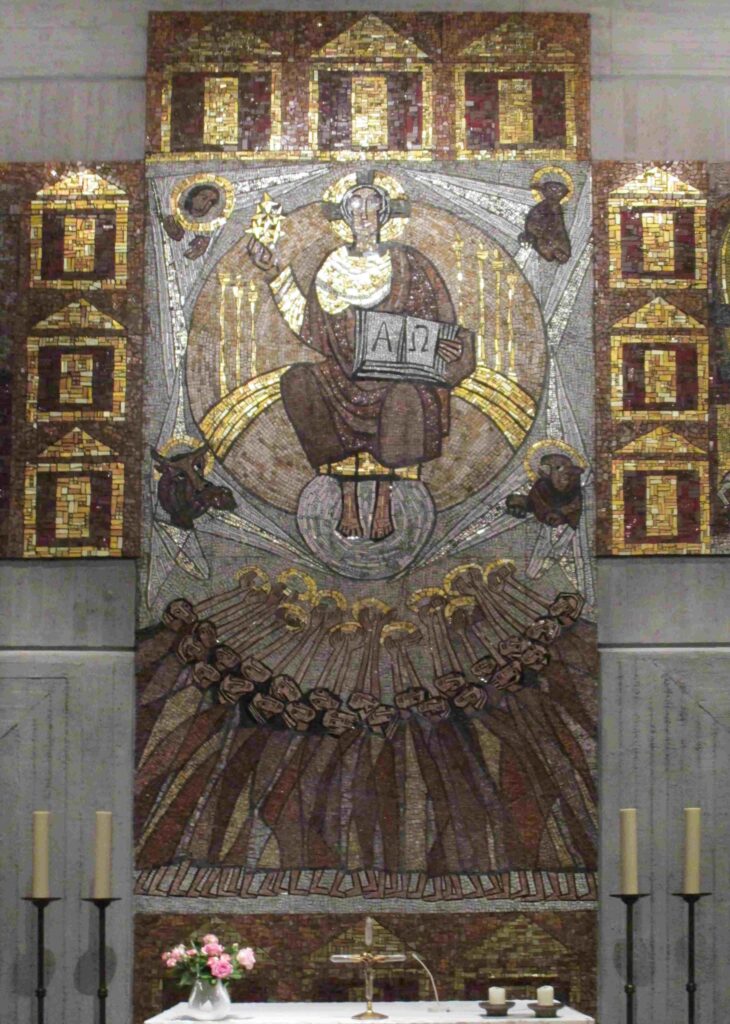 Himmlisches Jerusalem Erentrud Trost (1923-2004): St. Bonifatius in Herne (1978) Mosaike -