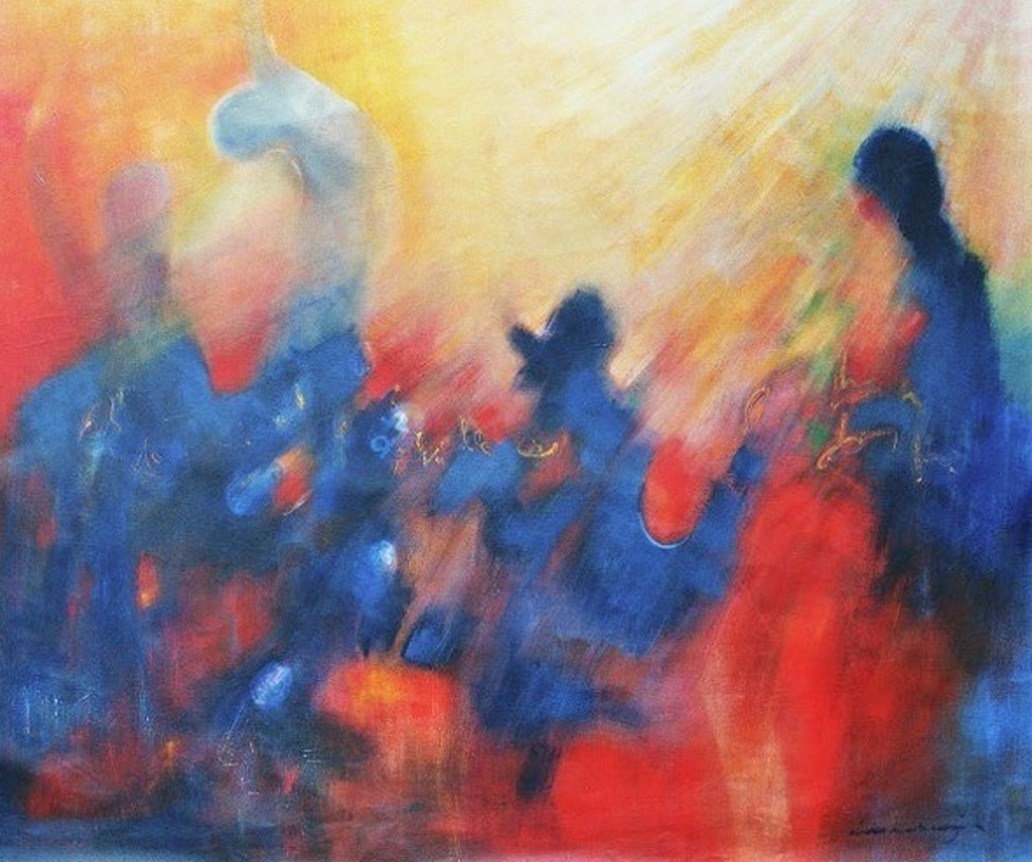 Himmlisches Jerusalem Lode Keustermans (geb. 1930): Gemälde ... Himmlisches Jerusalem Lode Keustermans (geb. 1930): Gemälde ...